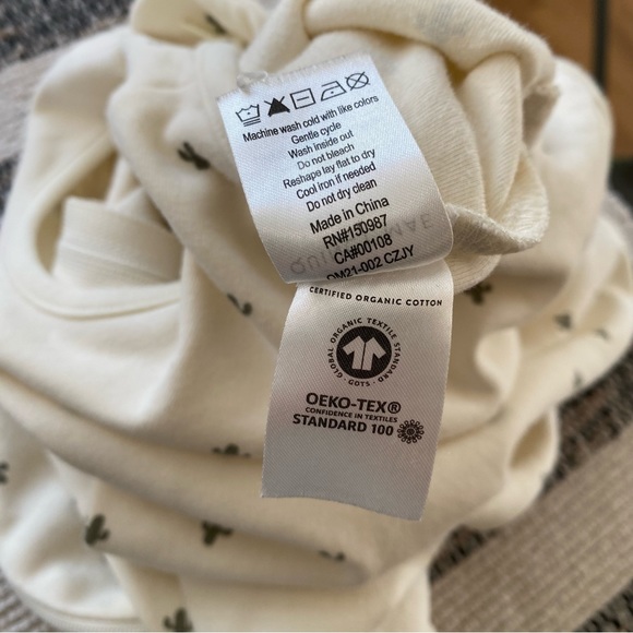 Quincy Mae Cream Green Cactus Jersey Sleep Bag - Picture 14 of 14